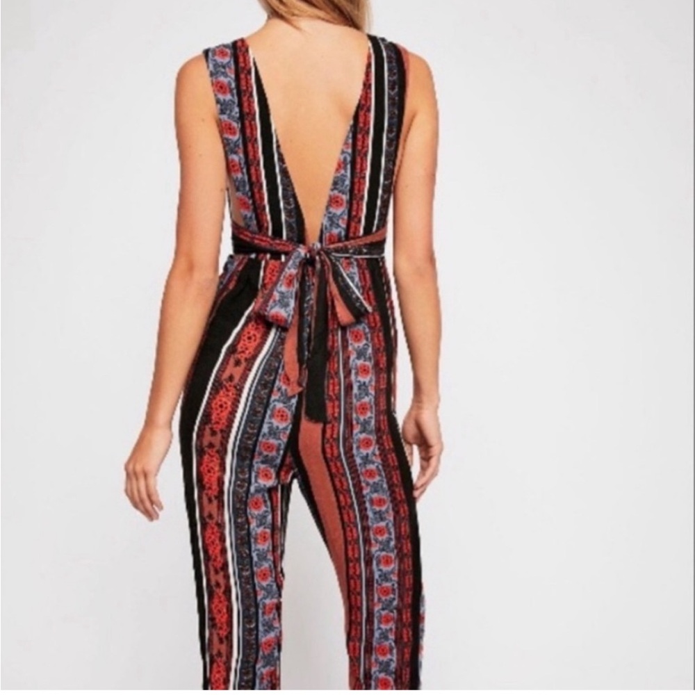 Free People Sleeveless Jumpsuit with V-Neckline - Picture 2 of 8